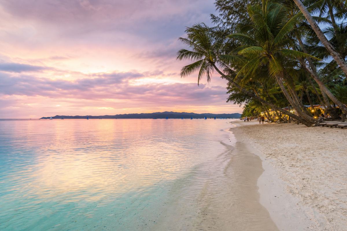 White sand tropical beach