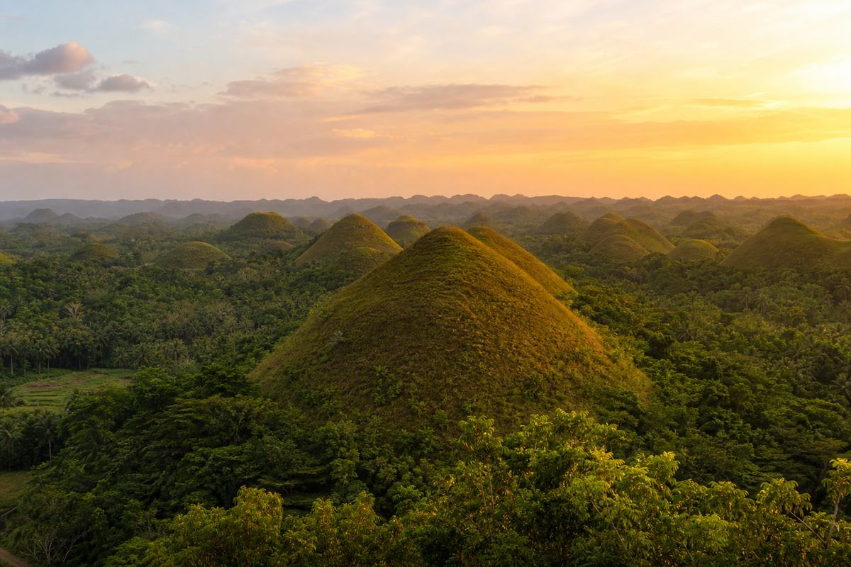 Chocolate Hills landscape in Bohol
